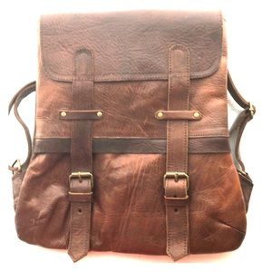 Brown Leather backpack  from Spain
